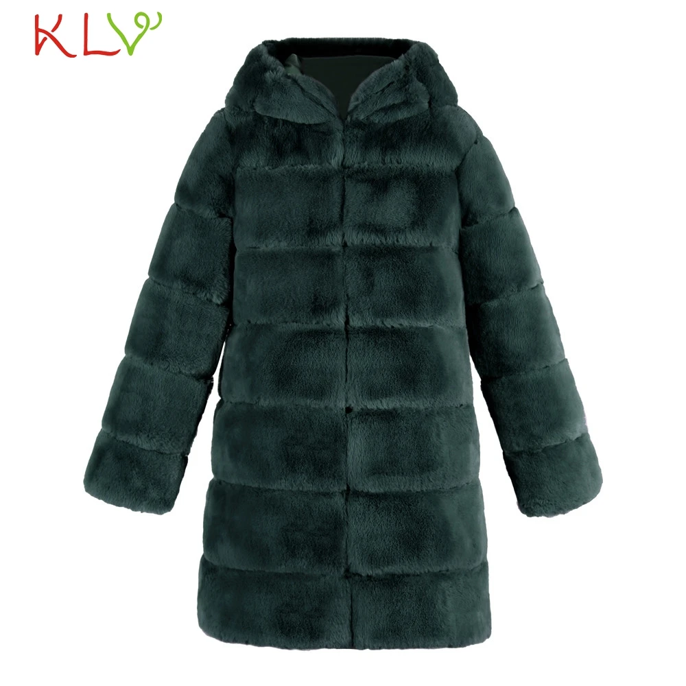Женская зимняя куртка с искусственным мехом с капюшоном роскошного длинного размера плюс, Женское пальто Chamarra Cazadora Mujer для девочек 18Oct29