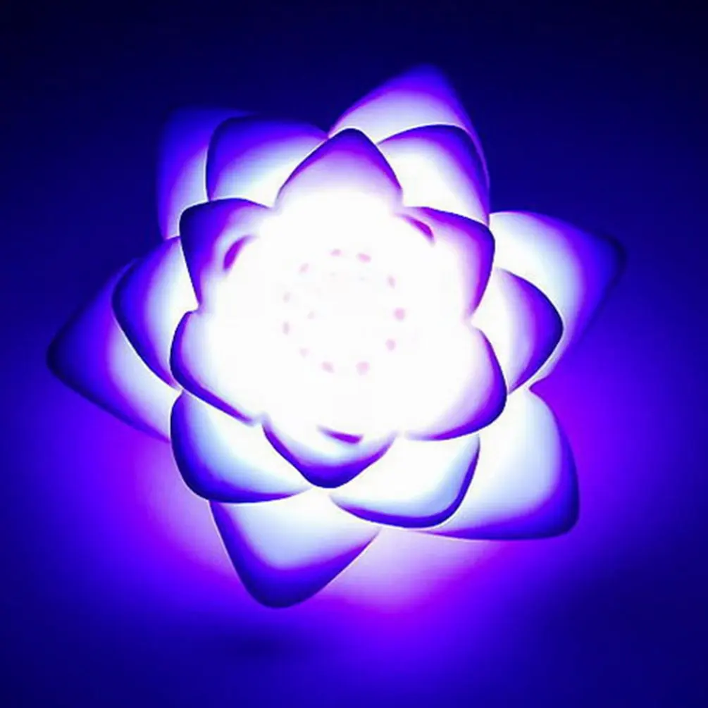 

Colorful Light Color Changing LED Flower Lamp Romantic Lotus Lantern Candle Lights LED Night Light Wedding Party Decoration