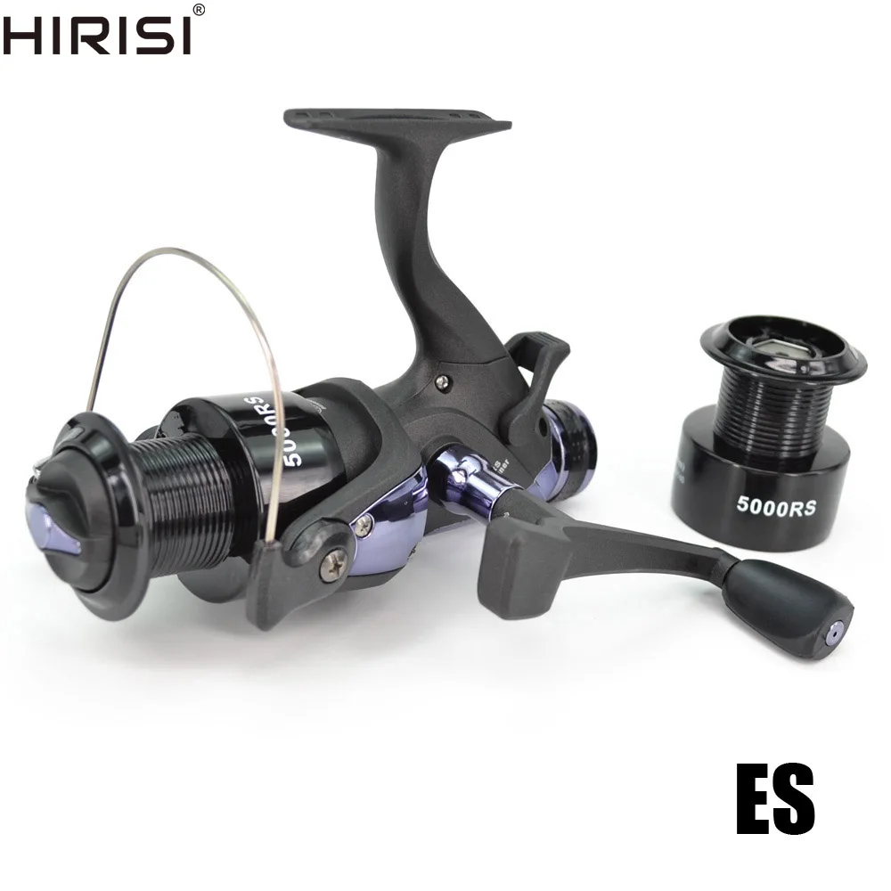 ES Stock Carp Fishing Reel Size 5000 Bait Runner with Free Spare Spool Spinning Fishing Reel for