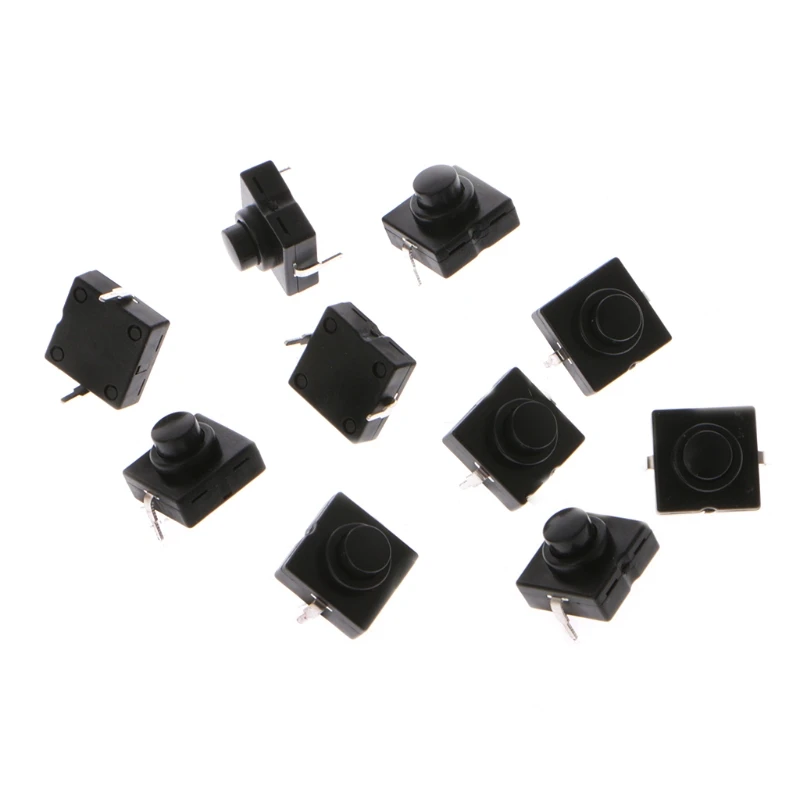 

10 Pcs Flashlight Switch Button 1A 30V 2Pin CB-1212-112D Ultra-Thin Medium Feet