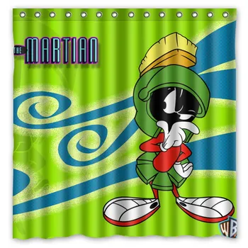 

Marvin The Martian Printed Polyester Shower Curtain Waterproof Home Bathroom Curtains With 12 Hooks 180x180CM