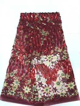 

French Net Lace Fabric Latest African Lace Fabric With Embroidery Mesh Tulle Lace Fabric High quality Nigerian Lace CD117