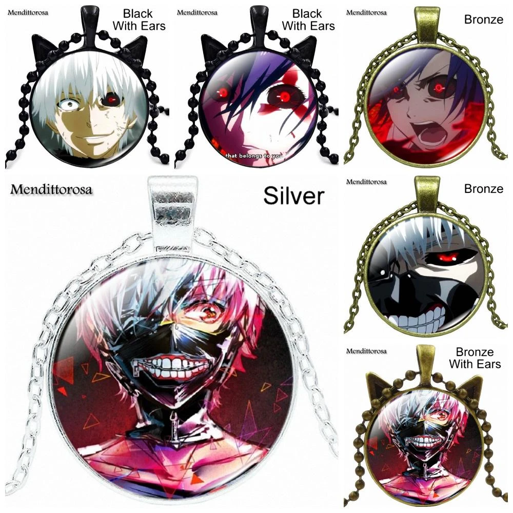 For Schoolgirl Maxi Necklace Fashion Jewelry With Glass Cabochon Choker Long Pendant Necklace Tokyo Ghoul Kaneki Ken Pendant Necklaces Aliexpress