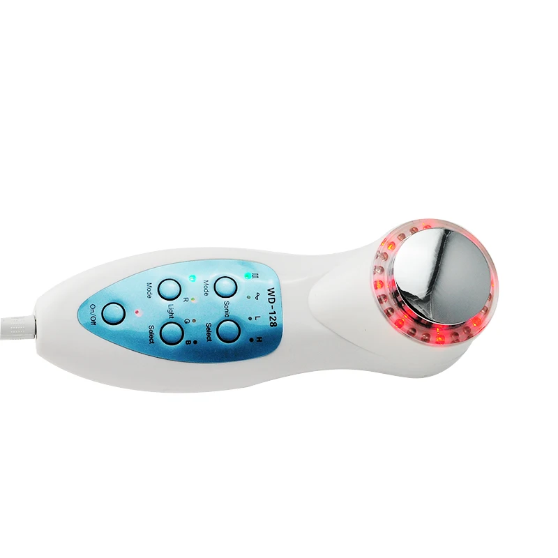 

2017 Portable 7 Color 3MH Led Photon Ultrasonic Improving Elasticity Ultrasound Facial Skin Care Therapy Device