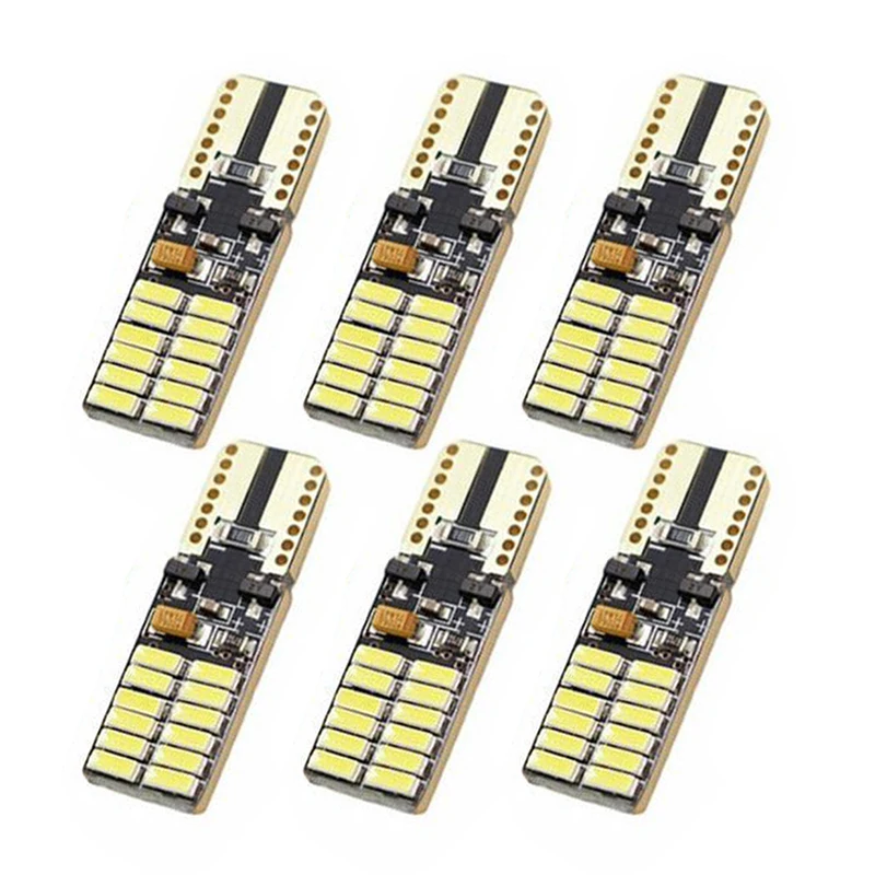 

6X T10 LED BULB WHITE 4014 24SMD Light 6000K For Mercedes W204 5W DC12-24V