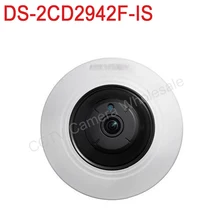 Free shipping DS-2CD2942F-IS English version 4MP Compact Fisheye Network CCTV Camera with Fisheye & PTZ view