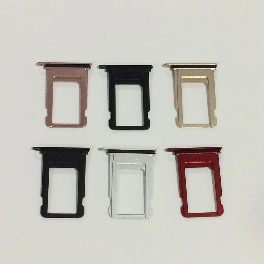 

50Pcs/lot Original Nano Sim Card Holder Tray Slot with Rubber Waterproof Ring for iphone 7 4.7" Replacement Parts
