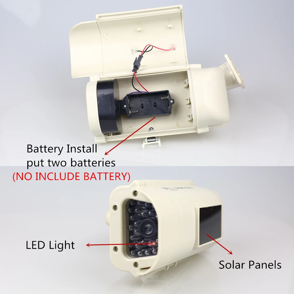 Солнечная мощность поддельные пули камера Открытый Крытый водонепроницаемый муляж системы безопасности камера светодиодный светильник видеонаблюдения камера
