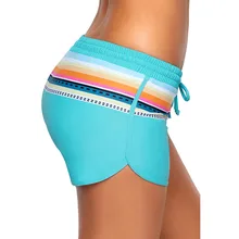 Эластичные женские Изящное бикини с высокой талией, женские принты, модная пляжная одежда, короткие купальные шорты, новинка года, женские купальники