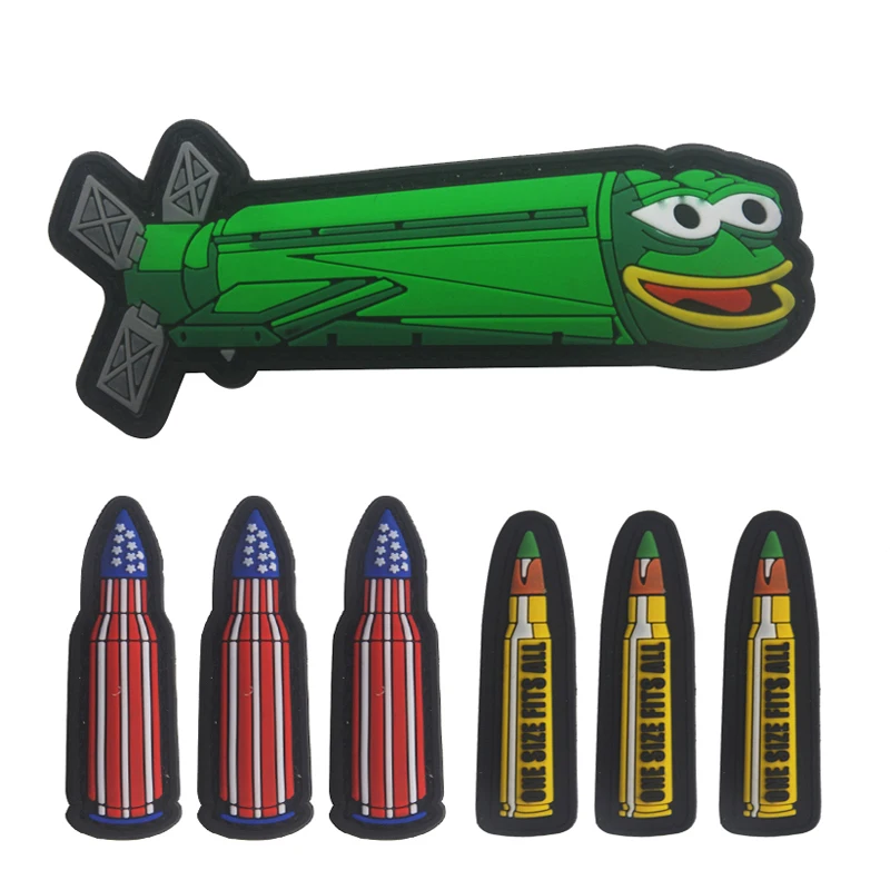 

Submarine Frog And Bullet Flight Service Combat Tactics Military Stripes PVC Fashion Striped Embroidery Armband