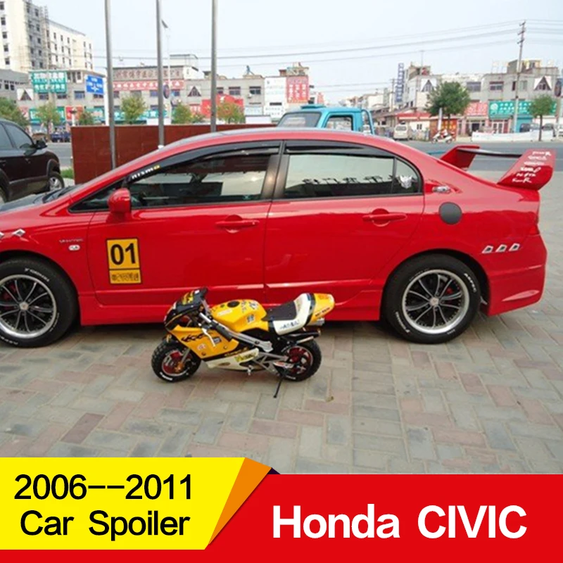Используется для Honda CIVIC спойлер 2006-2011 года ABS Материал ciimo заднее крыло с цветным украшением специальный аксессуар для автомобиля refitt