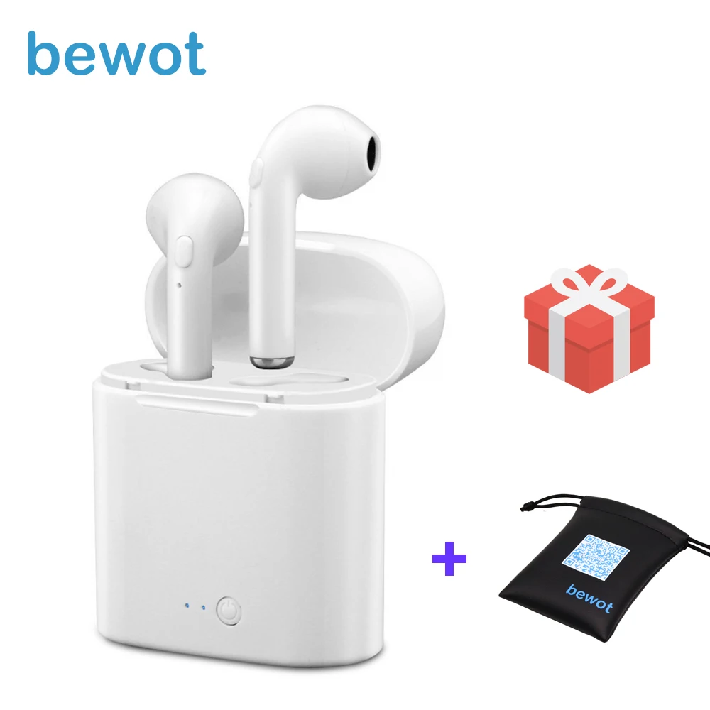 bewot TWS i7S Bluetooth Earphone Twins Headphones Phone Sport Headset in Ear Buds Wireless Stereo Earphones Earpiece For Xiaomi