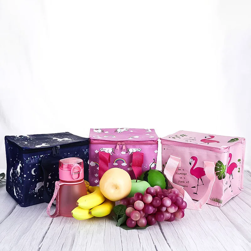 

New Fresh Insulation Cold Bales Thermal Lunch Bag Waterproof Convenient Leisure Bag Cute Flamingo Cuctas Tote