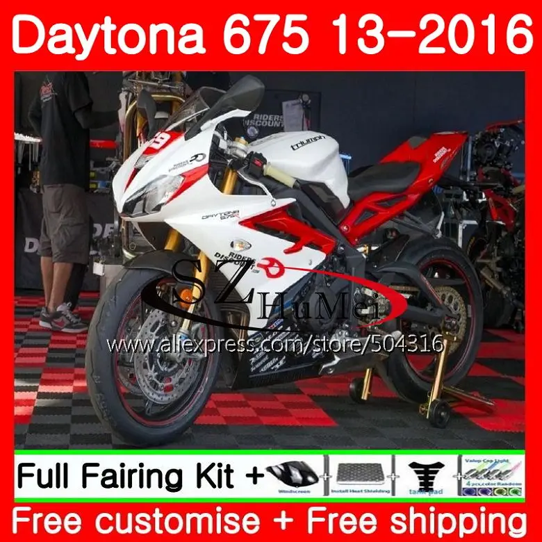 

Bodywork For Triumph Daytona 675 13 14 15 16 Body 89SH5 Full red white Daytona675 13-16 Daytona 675 2013 2014 2015 2016 Fairings