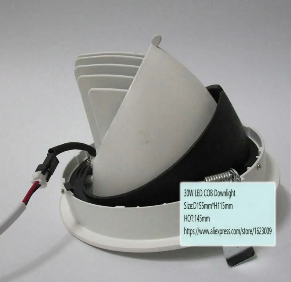 Поворот на 360 градусов светодиодный светильник COB Dimmable 7W10W15W 20W 30W LED Панель свет