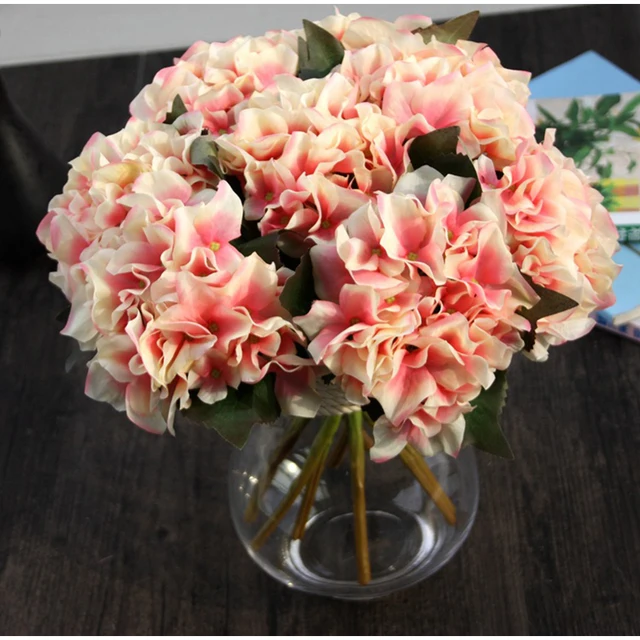 88 Hydrangea Home Decor White Dried Decoration At 5 Types Colorful Home Decor Yellow French Rose Hydrangea Artificial Silk Flower 1 Bouquet Wedding Party