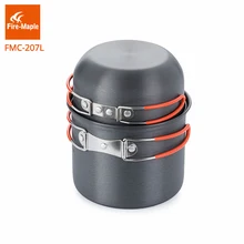 Fire-Maple Backpacking Cookware set Aluminum Alloy Pot for 1-2 Persons Light Weight 195g FMC-207L
