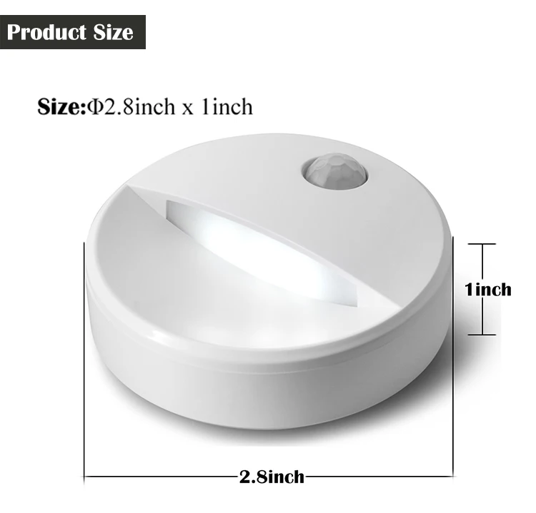 PIR led motion sensor night light detail