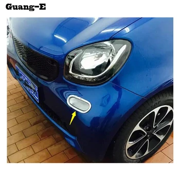 

Car fog front head Light lamp clean wash frame stick ABS Chrome cover trim part 2pcs for Benz smart fortwo 2015 2016 2017 2018