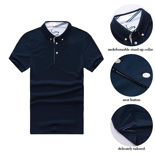 EAGEGOF Мужская рубашка поло с коротким рукавом для гольфа, быстросохнущая одежда для гольфа, Мужская дышащая Спортивная одежда для гольфа, одежда для тренировок - Цвет: Royal blue