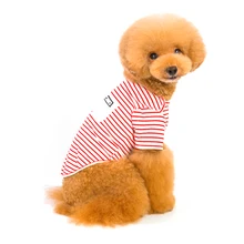 Лидер продаж стильные полосы милая собака костюм щенок теплая одежда для собак Одежда для собак