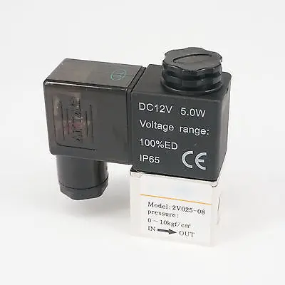 Пневматический клапан 1/4 &quotBSPT DC12V 2V025 08 2 положения ходовой соленоид нормально