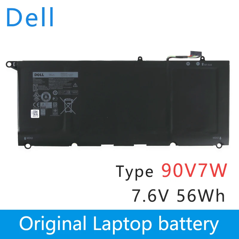 Оригинальный аккумулятор для ноутбука DELL XPS 13 9343 9350 13D-9343 serese Тетрадь JHXPY 0N7T6 90V7W JD25G 7,6 V 56WH 90V7W