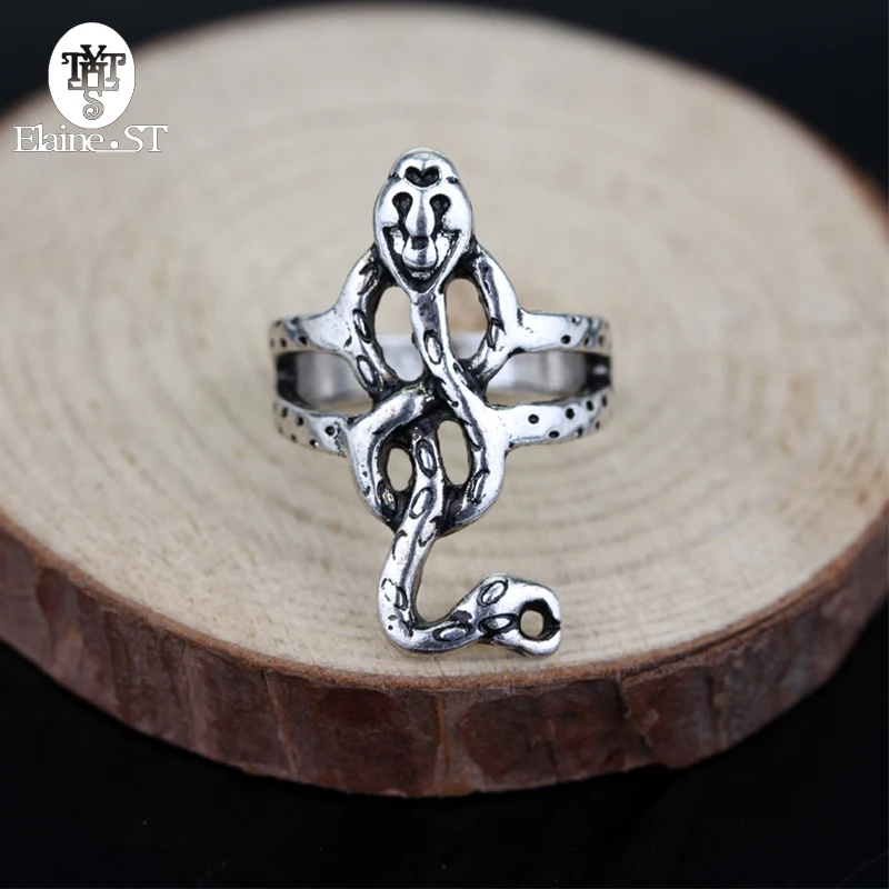 Free shipping Hogwarts Slytherin Ring symbol of the Slytherin magic snake Rings for men's