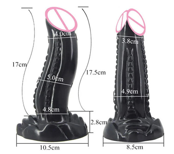 bending big dildo realistic animal dildo suction cup female Masturbation fake penis with Granule vaginal stimulate sex toys