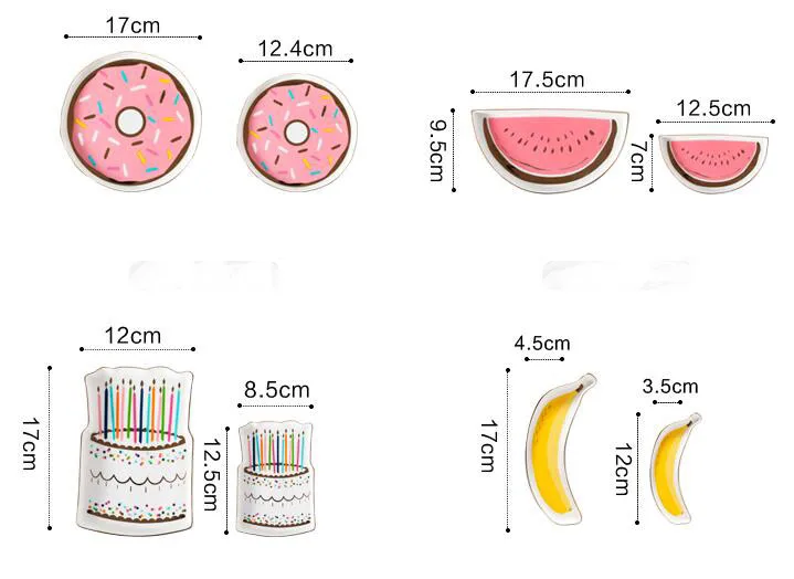 Милая позолоченная керамическая обеденная тарелка фруктовая десертная тарелка креативный поднос для хранения ювелирных изделий Фламинго кактус Арбуз Лимон N206