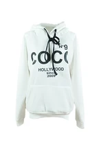Wholesale!Korean Women Hoodie COCO Jacket Coat Sweatshirt Outerwear Hooded Sweater S(White)