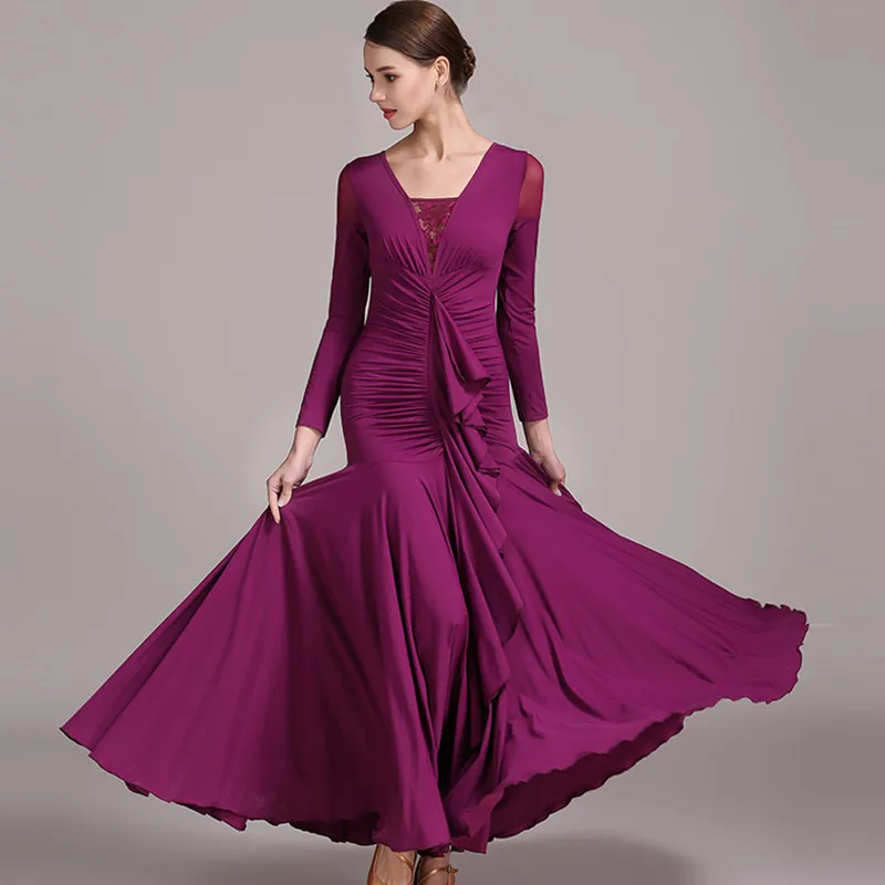 

Green standard women's dances dresses for ballroom dancing waltz ballroom standard dress modern dance costumes dance wear