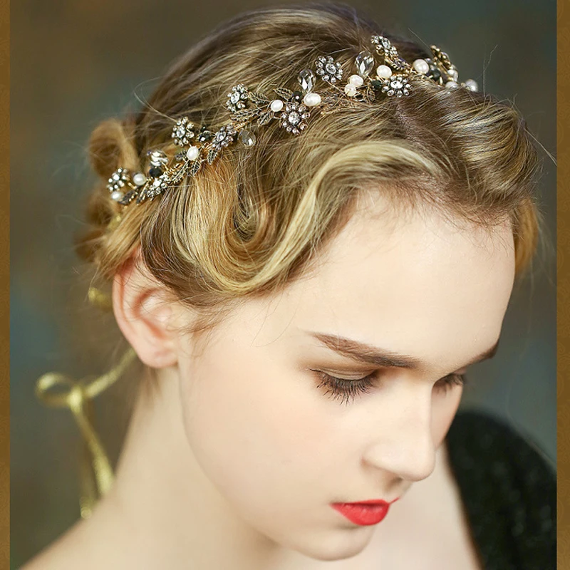 Romantic camellia pearl headband elegant bridal hair Romantic camellia pearl headband elegant bridal hair