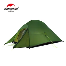 Naturehike Tent 20D Silicone Fabric Ultralight 2 Person Double Layers Aluminum Rod Camping Tent 4 Season With Mat NH15T002-T