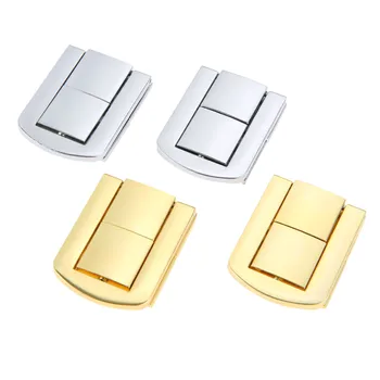 

1Pc Antique Silver/Gold Lock Zinc Alloy Buckle Wooden Wine Gift Box Lock Buckle Box Latch Clasps with Screws 43x32m