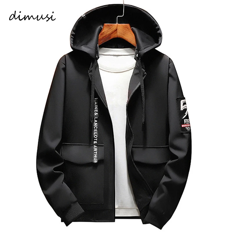 DIMUSI Spring Autumn Mens Bomber Jackets Male Fashion Anorak Hip Hop Streetwear Jackets Men's Patchwork Windbreaker Coats 8XL