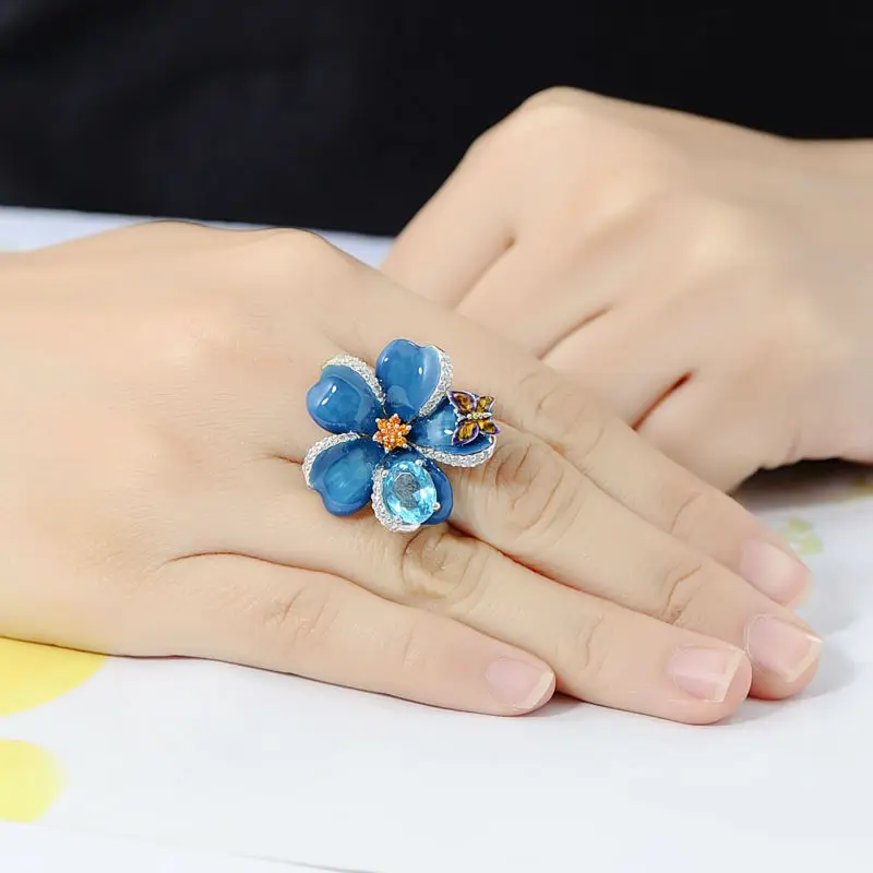 Silver Enamel Coat Ringen Jewelry 3