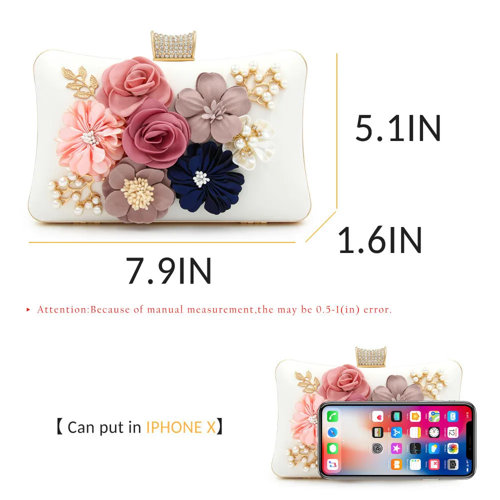 Milisente Women Evening Bags Luxury Designer Crystal Hasp Flower Bag Girls PU Leather Shoulder Bag for Wedding Female Day Clutch Milisente Women Evening Bags Luxury Designer Crystal Hasp Flower Bag Girls PU Leather Shoulder Bag for Wedding Female Day Clutch