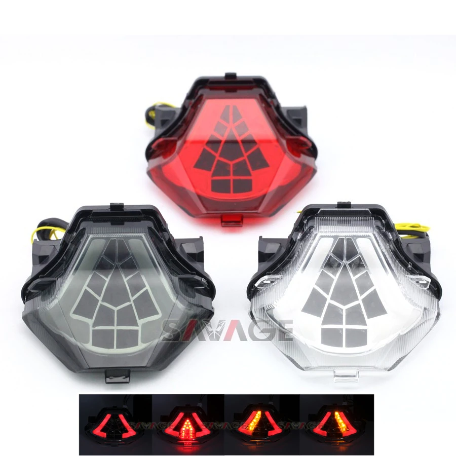 

For YAMAHA MT-07 FZ-07 MT07 FZ07 2014 2015 2016 Motorcycle Accessories Integrated LED Tail Light Turn signal Smoke Red Clear