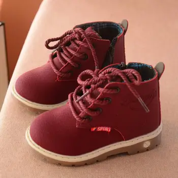 

2019 Autumn Winter Children Shoes PU Leather Ankle Boots Kids Warm Boots Girls Fashion Shoes Size 21-30