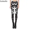 Leimolis 3D printed fitness push up workout leggings women gothic Egypt Bastet cat plus size High Waist punk rock pants