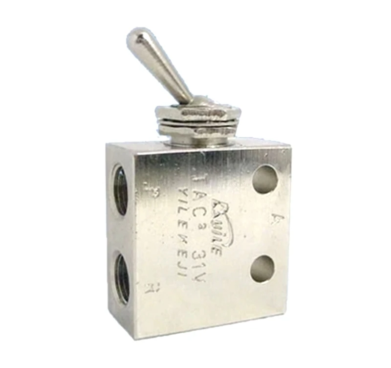 

1/8"PT Thread 2 Position 3 Way Rectangle Mechanical Air Pneumatic switch Valve TAC2-31V