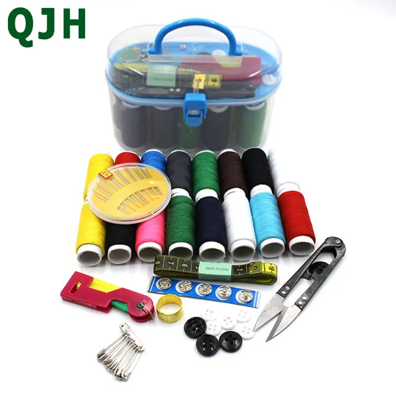 Exclusive Weaving Tools Portable Sewing Kits Plastic Scissors Tape Pins tool Set Threads Buttons Scissor Knitting Craft Case | Дом и сад