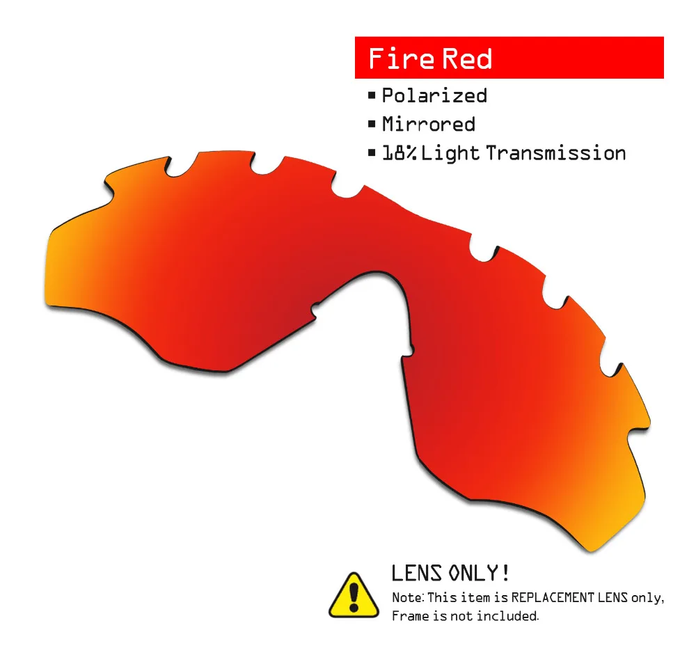 SmartVLT 2 PCS Polarized Sunglasses Replacement Lenses for Oakley M2 Vented Ice Blue and Fire Red
