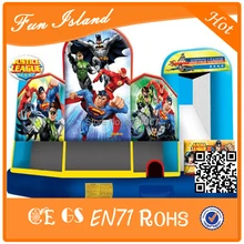 Супер человек с мощным человеком-пауком надувные упругие игрушки надувной замок-батут комбо для мальчиков