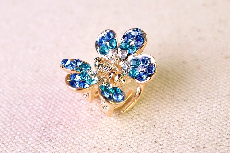 

Fashion style crystal women Hair Claws flower hairpin bobby pin D3329 5pcs/lot+free shipping