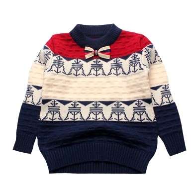 Повседневный свитер для мальчиков с высоким воротником; теплый хлопковый топ; пуловер с длинными рукавами для мальчиков; Детский свитер; одежда для малышей; Одежда для мальчиков - Цвет: Красный