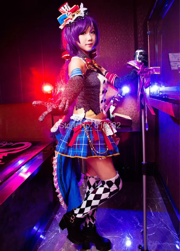 Женское платье топ без рукавов Love Live School Idol Project Tojo Nozomi Униформа аниме костюмы для
