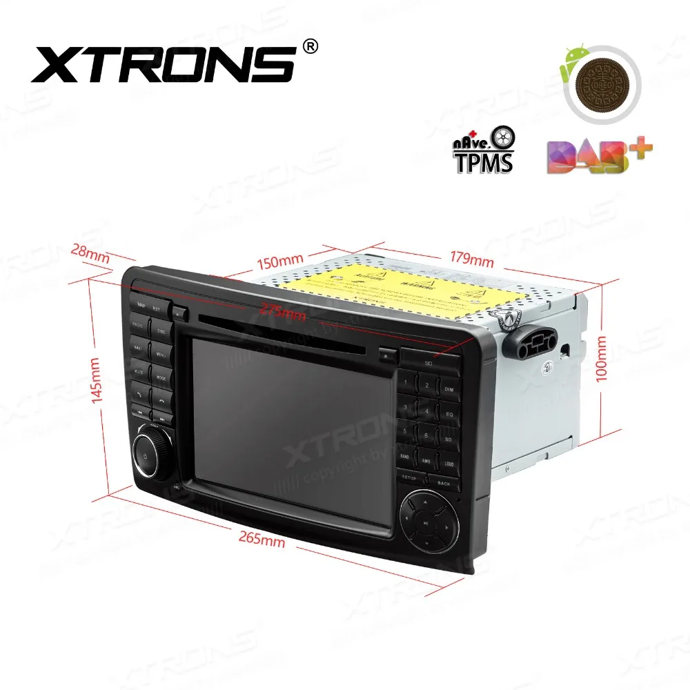 Top XTRONS Android 8.1 Radio GPS RCA Car DVD Player for Mercedes Benz ML Class W164 ML300 ML350 ML450 ML500 2005-2011 GL Class X164 3