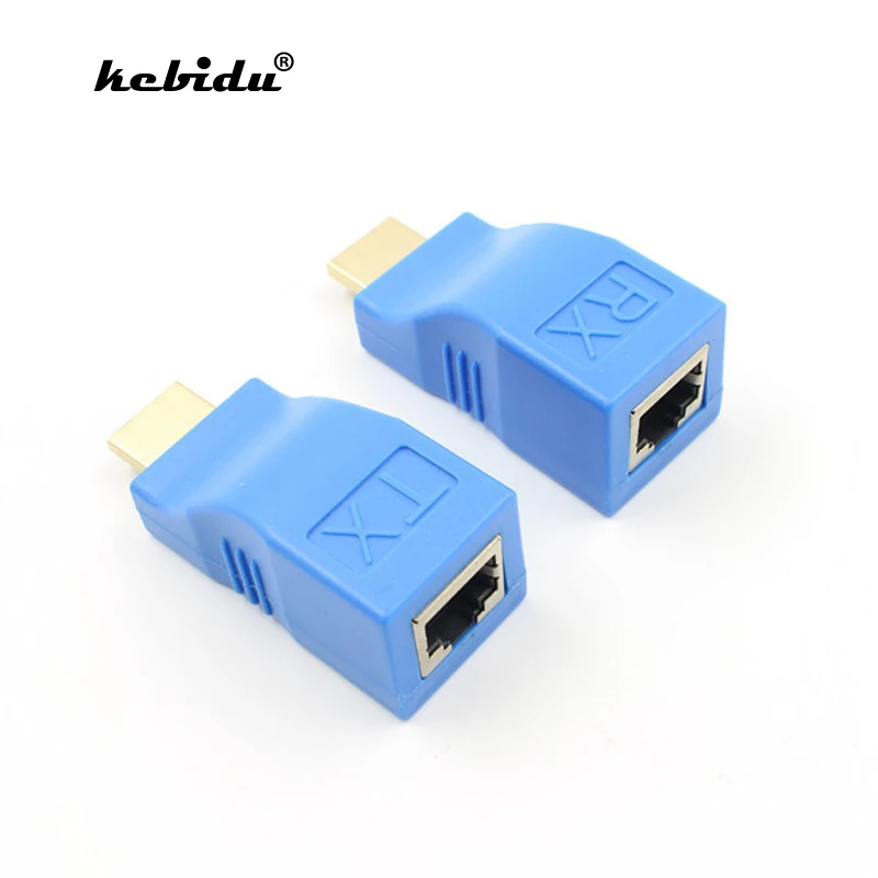 Kebidu HDMI расширитель видео передатчик TX/RX 4k 1 4 HD 1080P более CAT6 RJ45 Ethernet Кабель для ТВ